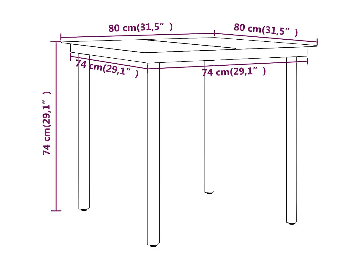 Mobilier de salle à manger de jardin coussins 5 pcs Marron-noir 4