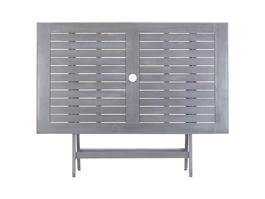 Mobilier à dîner de jardin 5 pcs Bois d'acacia massif Gris 4