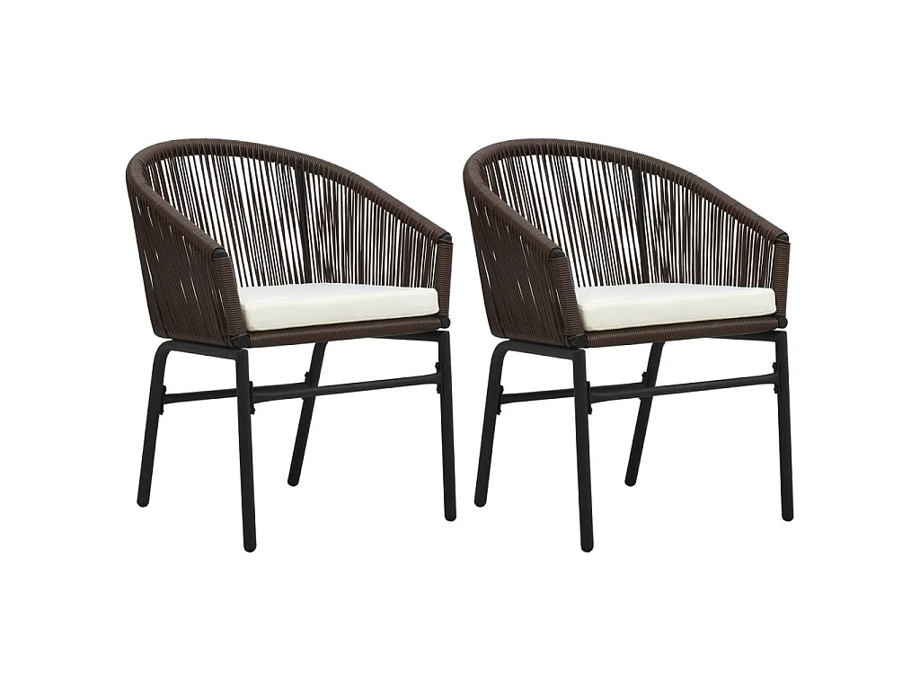 Ensemble de salle à manger de jardin 5 pcs Marron 13