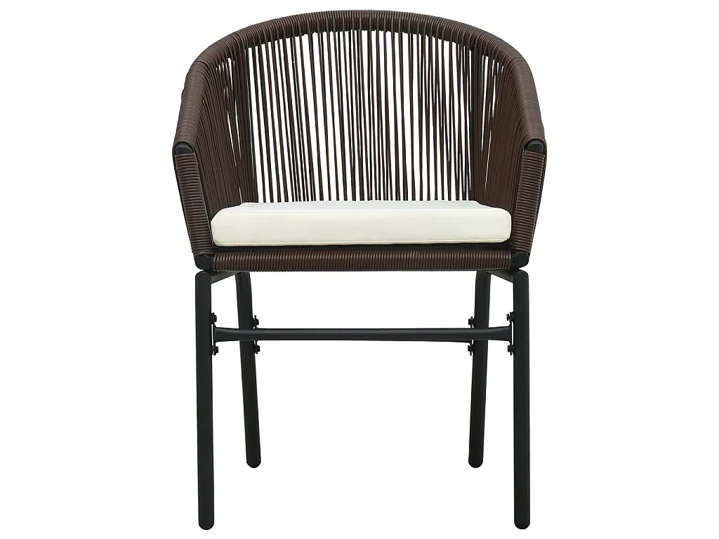 Ensemble de salle à manger de jardin 5 pcs Marron 13