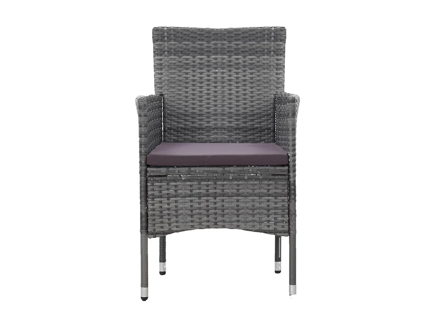 Mobilier de salle à manger de jardin 5 pcs Résine tressée Gris