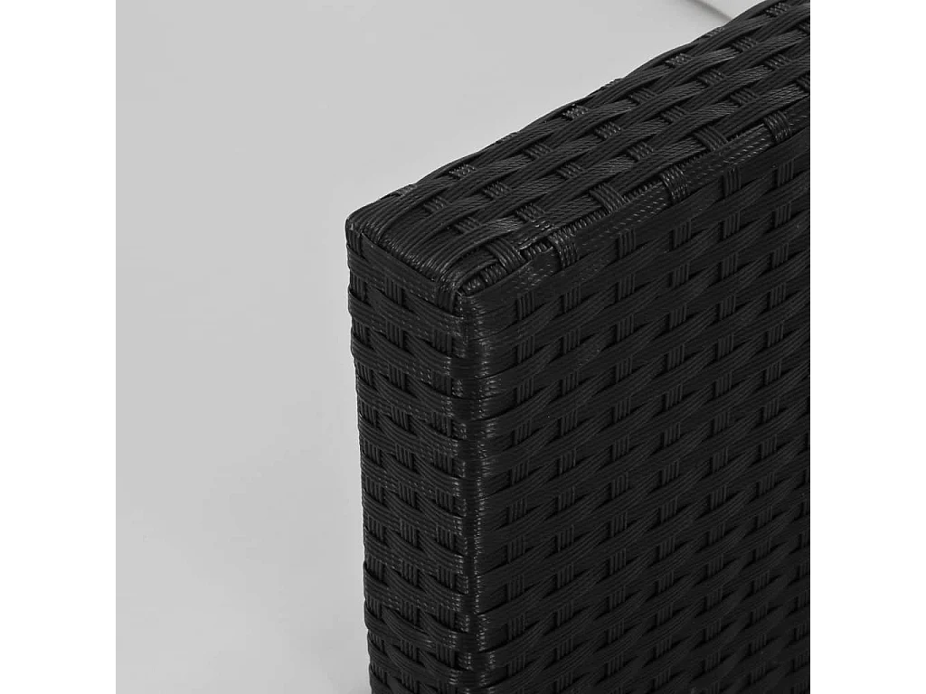 Salon de jardin 6 pcs avec coussins Résine tressée Noir 24