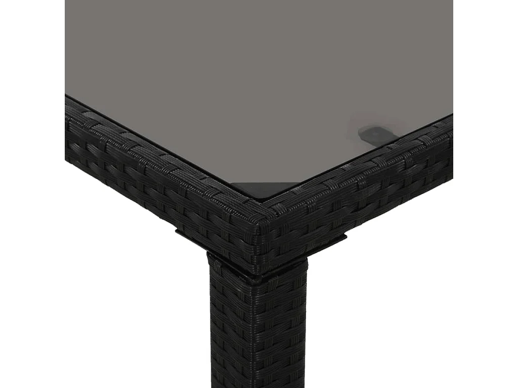 Salon de jardin 6 pcs avec coussins Résine tressée Noir 24