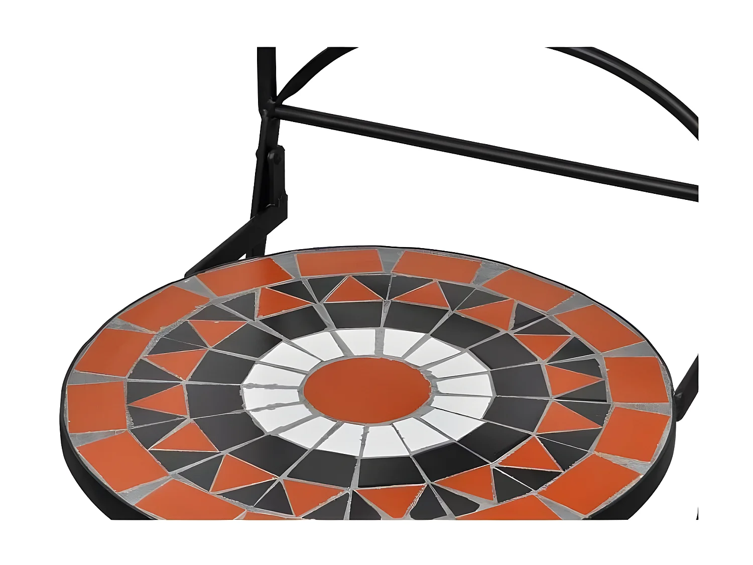 Table ronde et 2 chaises de jardin mosaïquées Mel