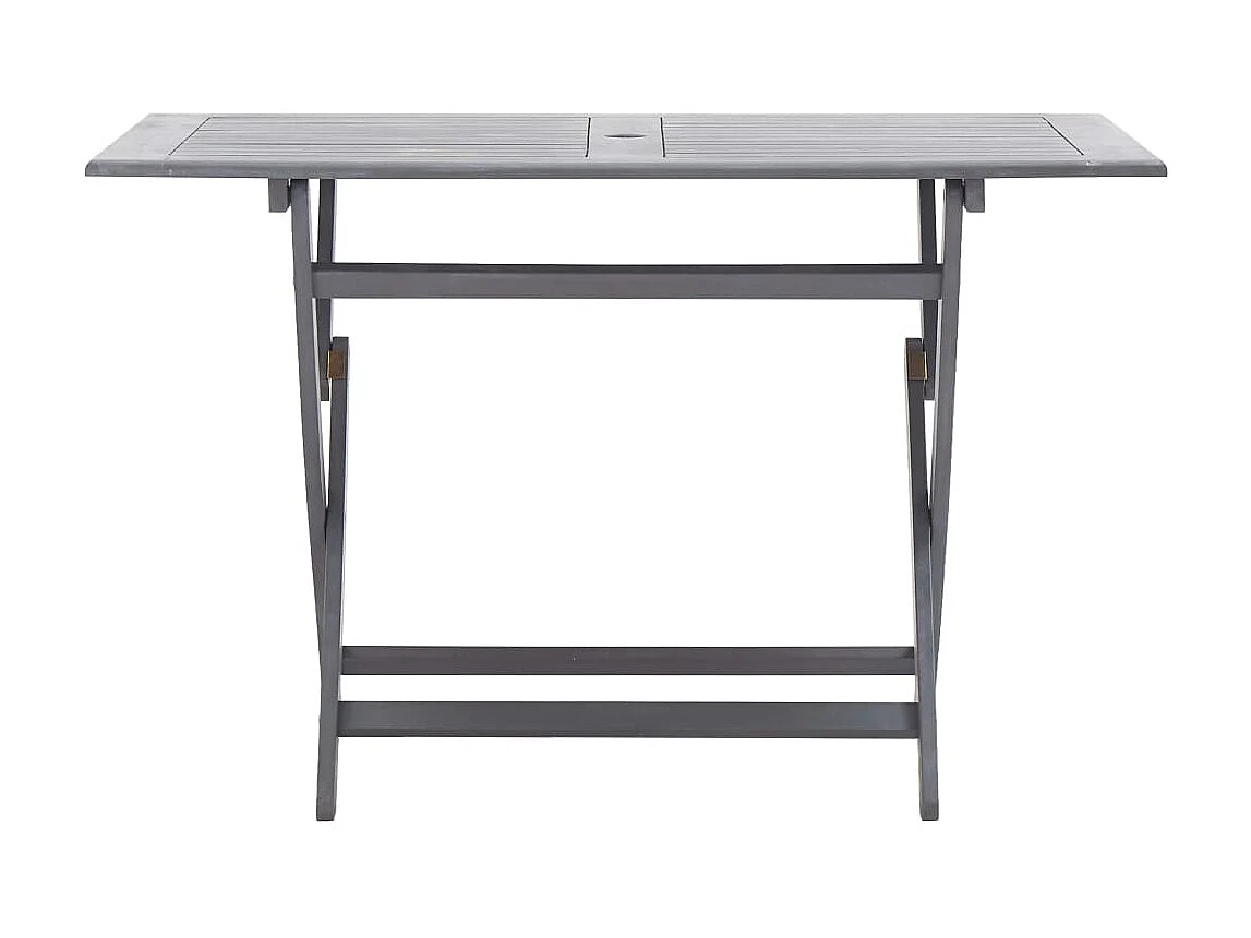 Mobilier à dîner de jardin 7 pcs Bois d'acacia massif Gris 2