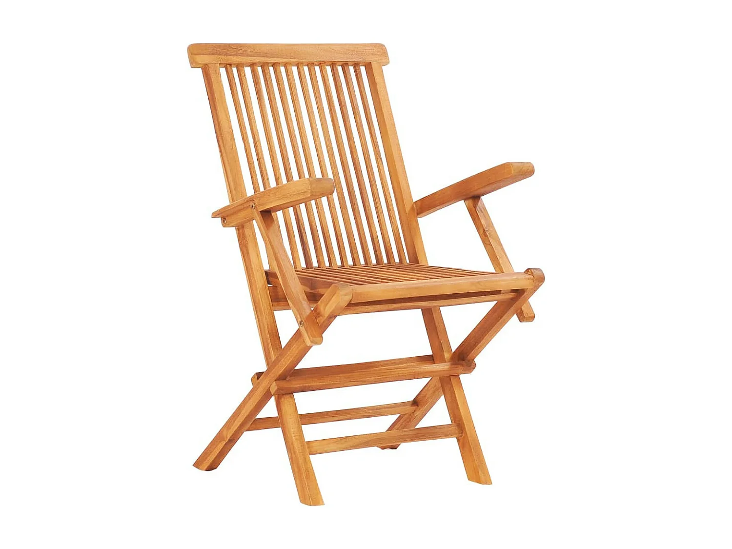 Mobilier à dîner d'extérieur pliable 7 pcs Bois solide de teck 4