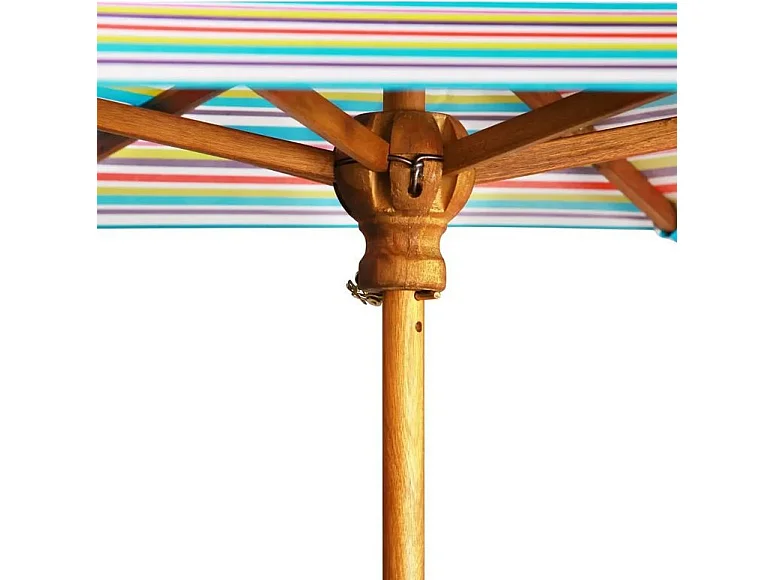 Table pique-nique enfant avec parasol acacia massif foncé Musa