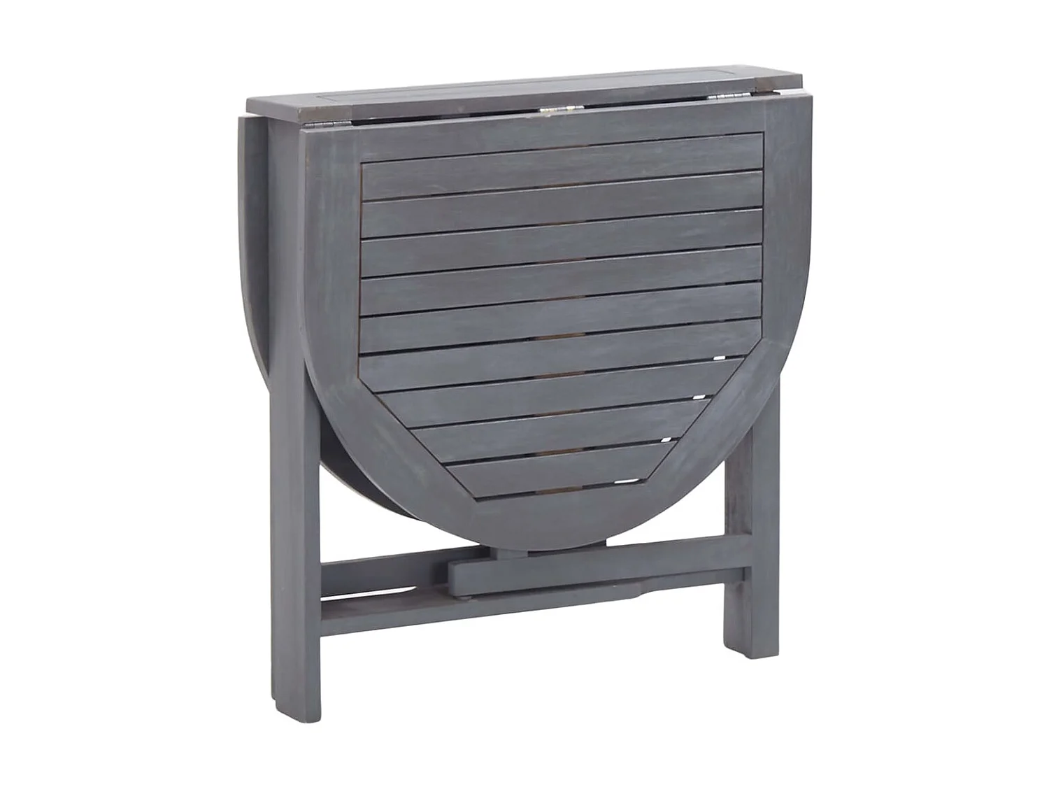 Mobilier à dîner de jardin 5 pcs Bois d'acacia massif Gris 2