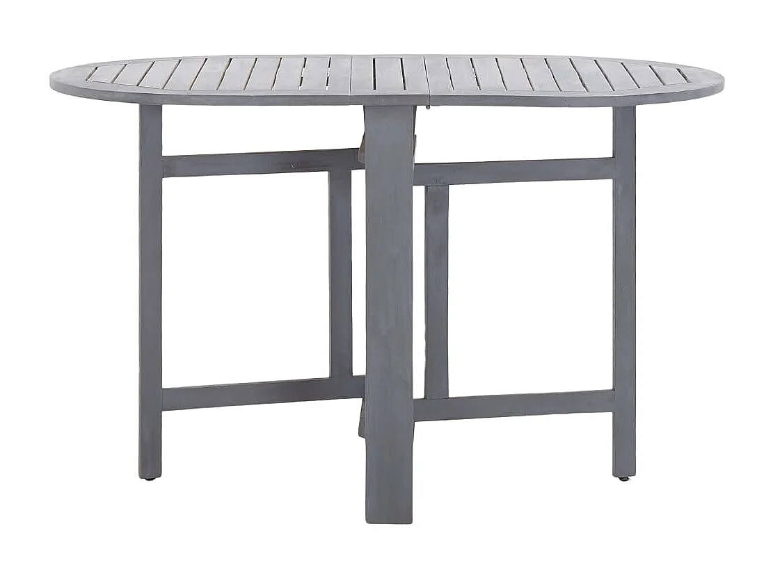 Mobilier à dîner de jardin 5 pcs Bois d'acacia massif Gris 2