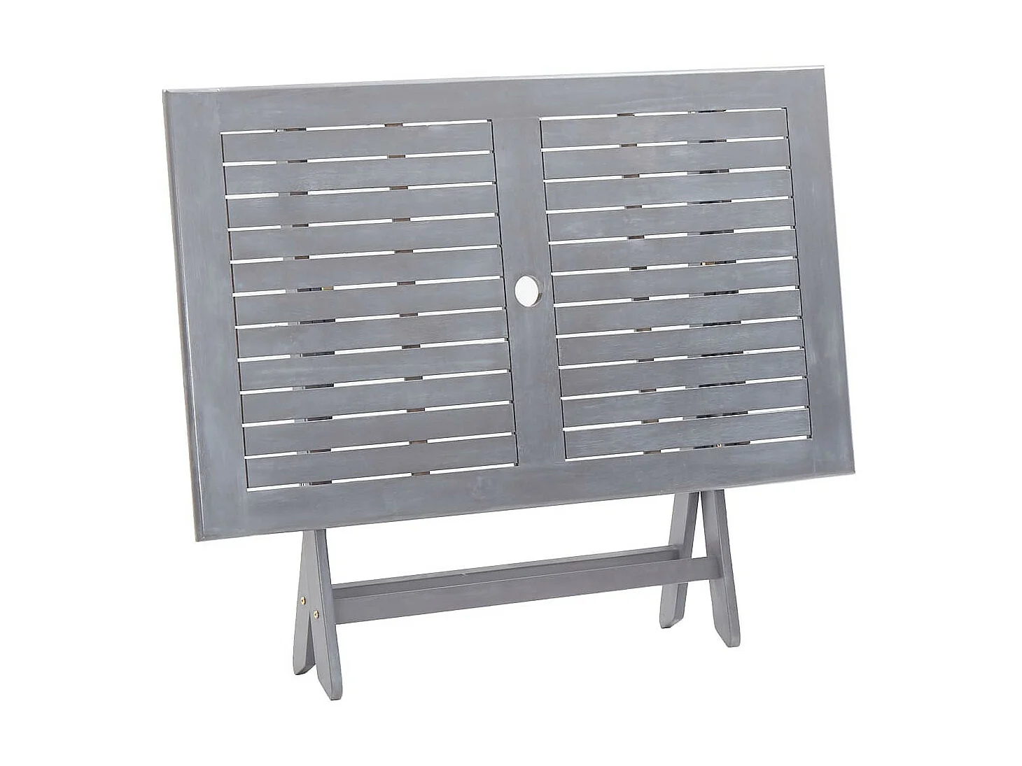 Mobilier à dîner de jardin 7 pcs Bois d'acacia massif Gris 3