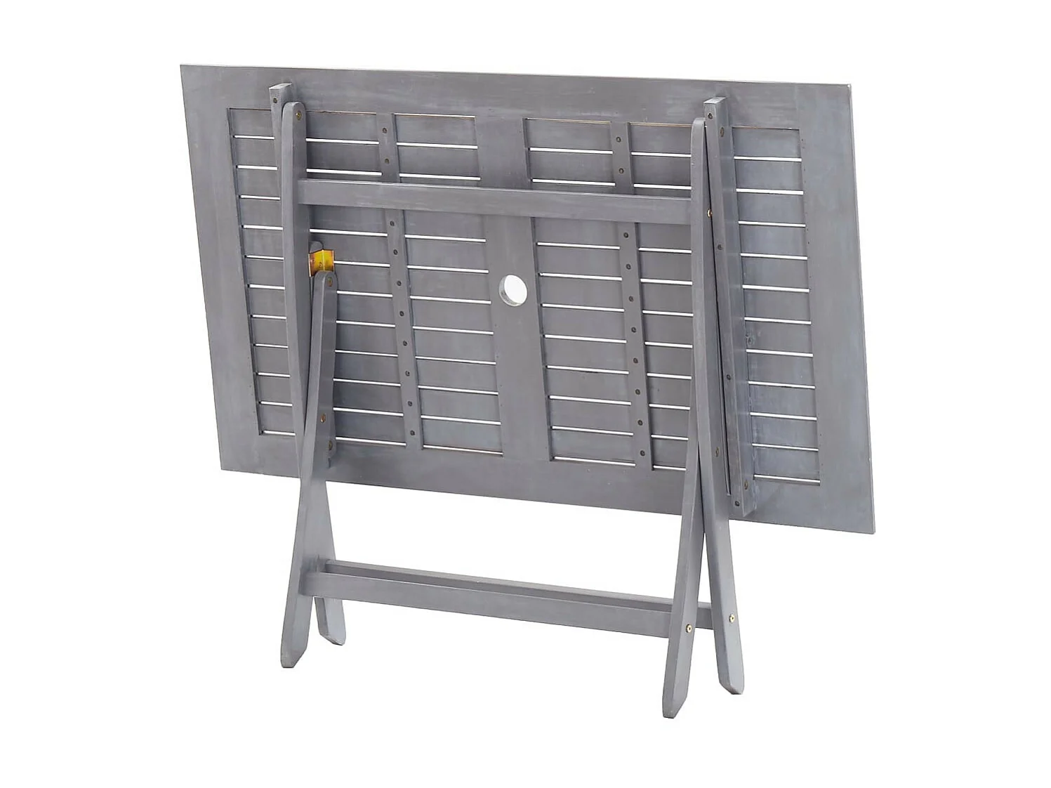 Mobilier à dîner de jardin 7 pcs Bois d'acacia massif Gris 3