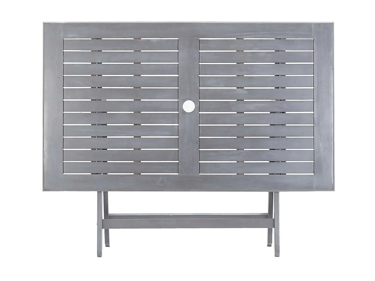 Mobilier à dîner de jardin 7 pcs Bois d'acacia massif Gris 3