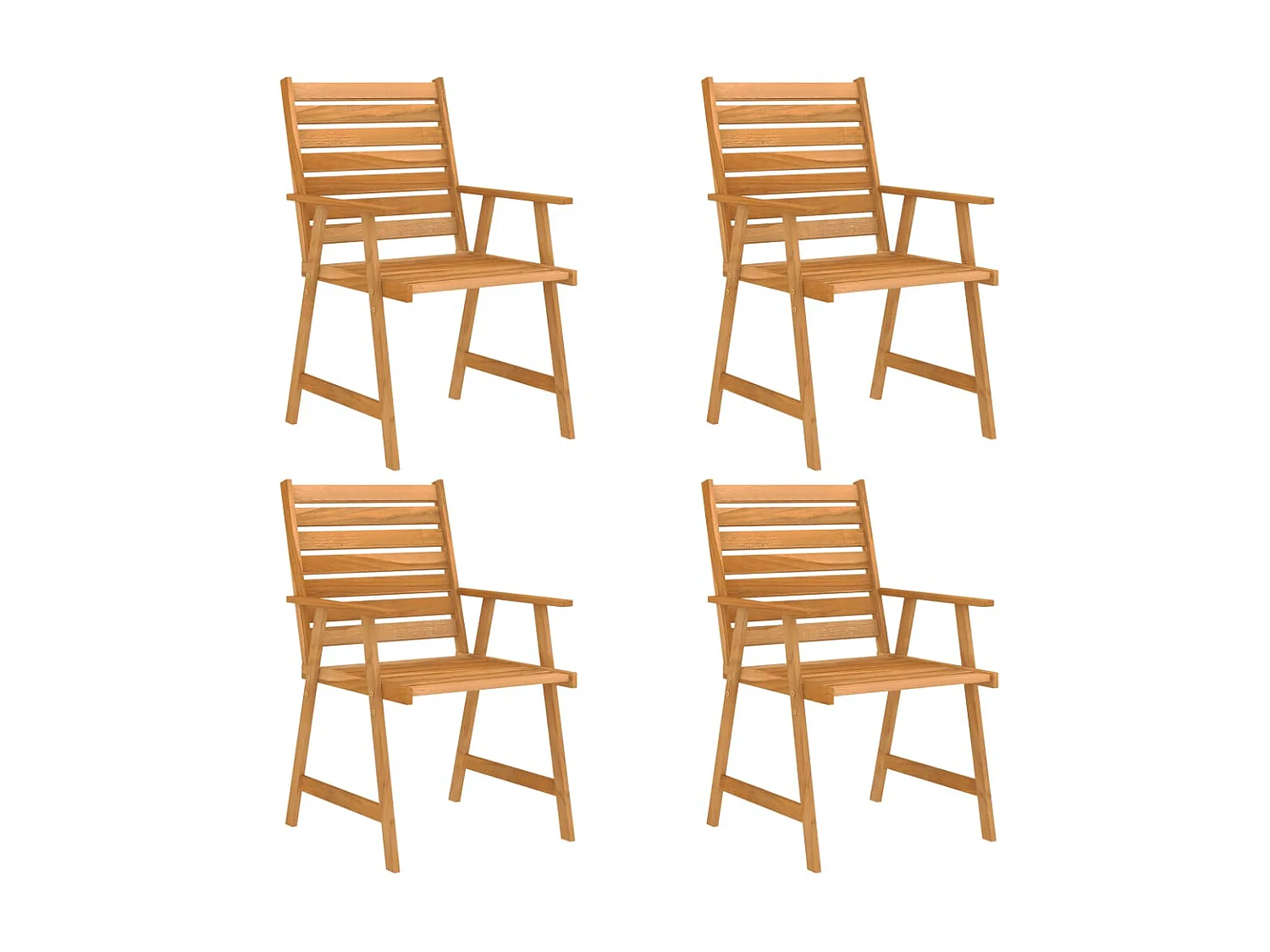 Mobilier de salle à manger de jardin 5 pcs Bois d'acacia solide