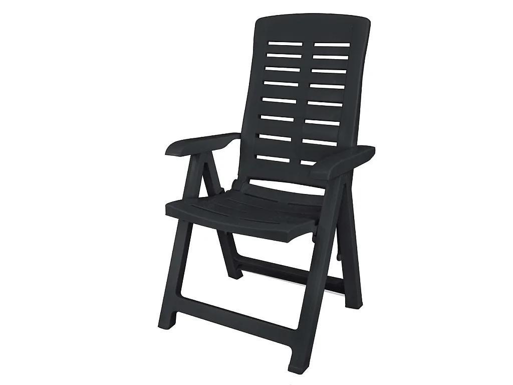 Ensemble de salle à manger de jardin 9 pcs Plastique Anthracite