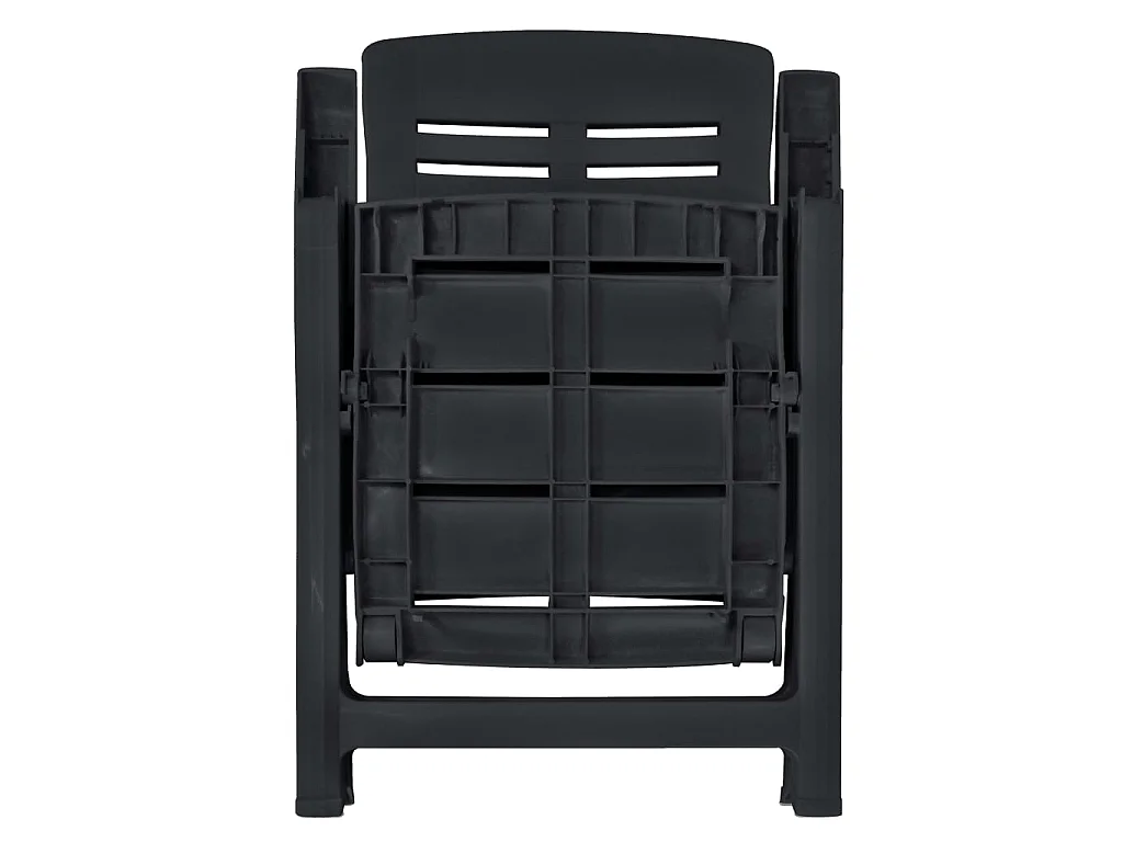 Ensemble de salle à manger de jardin 9 pcs Plastique Anthracite