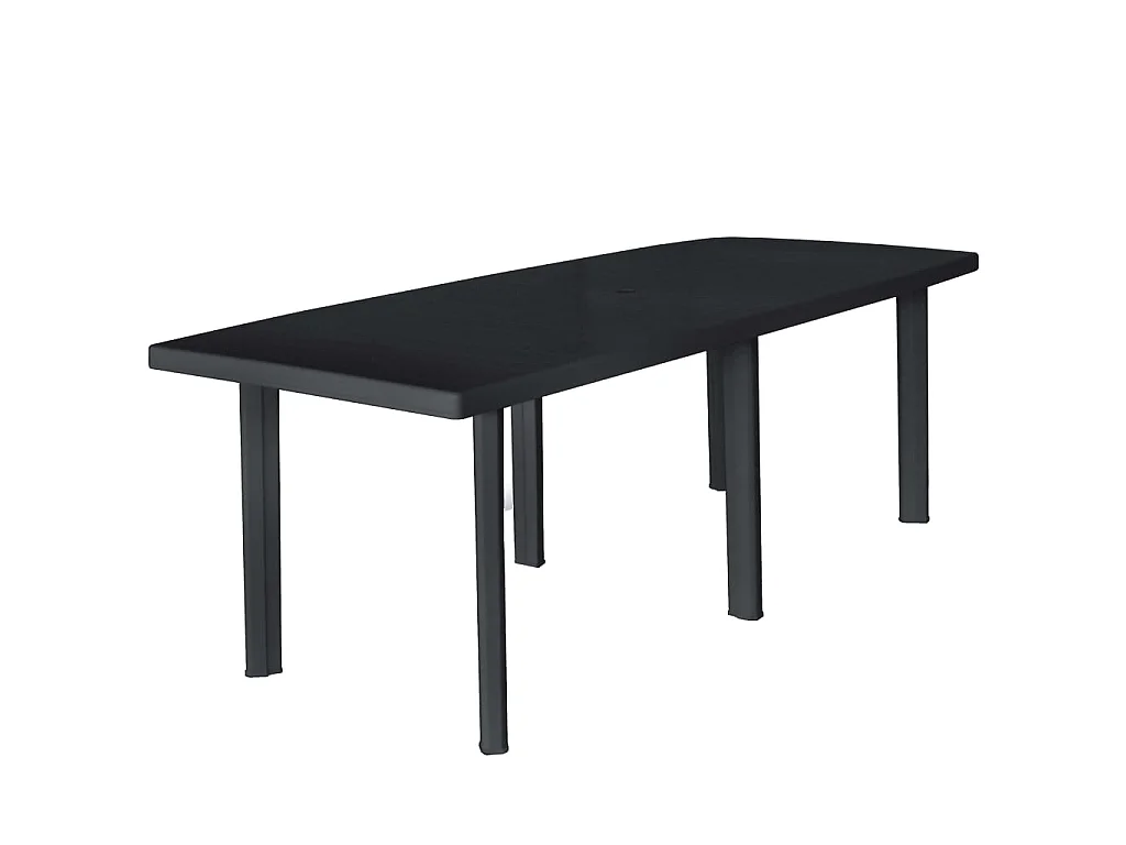 Ensemble de salle à manger de jardin 9 pcs Plastique Anthracite