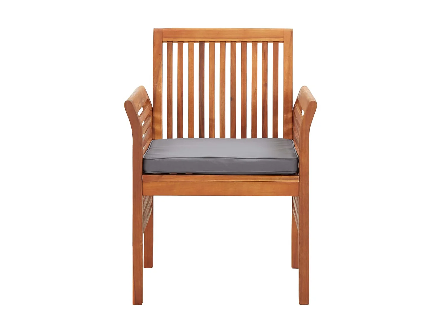 Mobilier à dîner d'extérieur 5 pcs et coussins Acacia solide 3