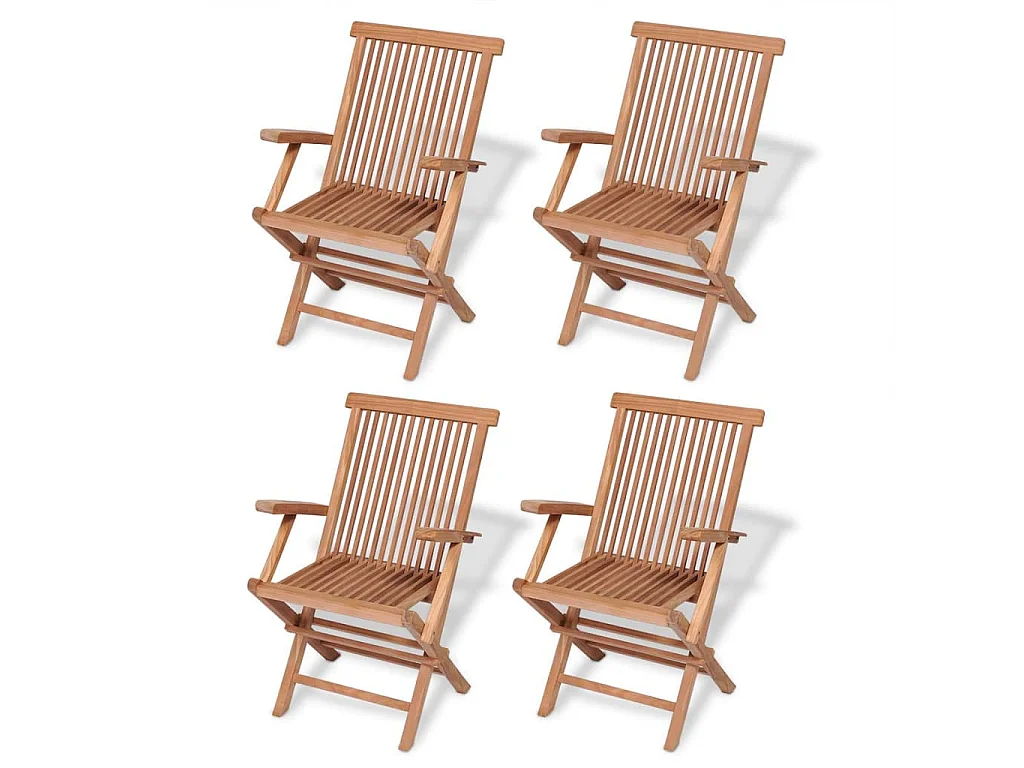 Mobilier à dîner de jardin 5 pcs Bois de teck massif