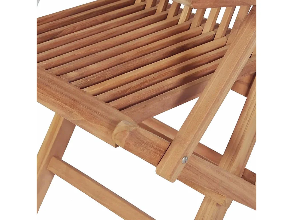 Mobilier à dîner de jardin 5 pcs Bois de teck massif