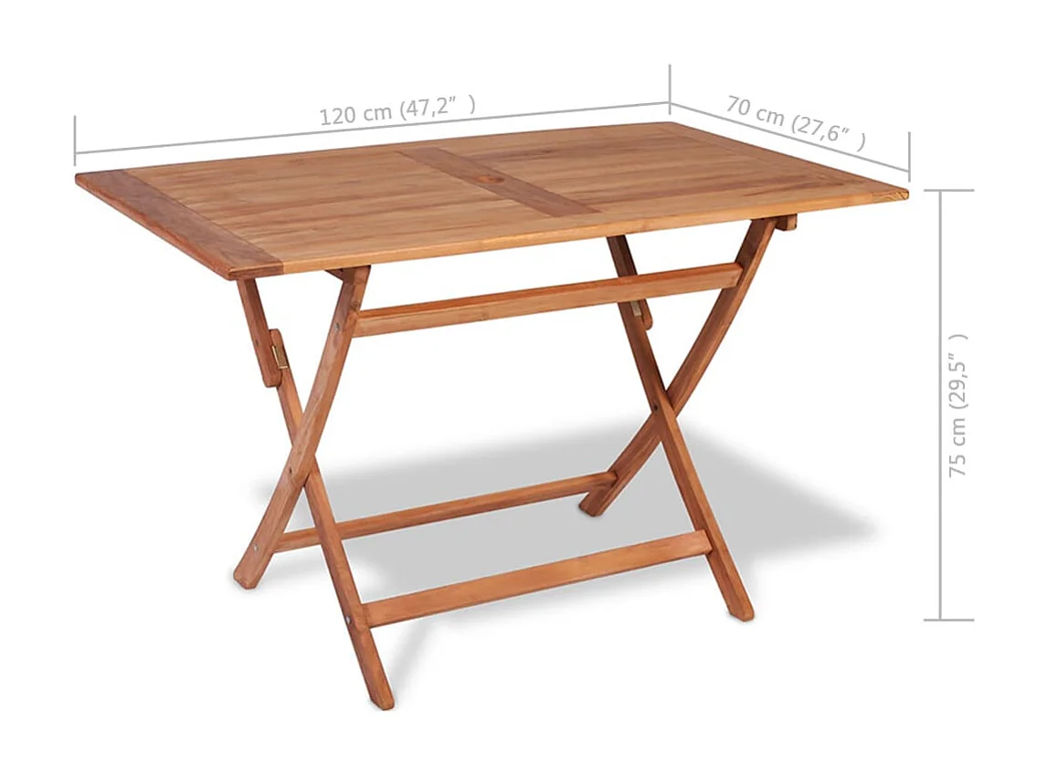 Mobilier à dîner de jardin 5 pcs Bois de teck massif