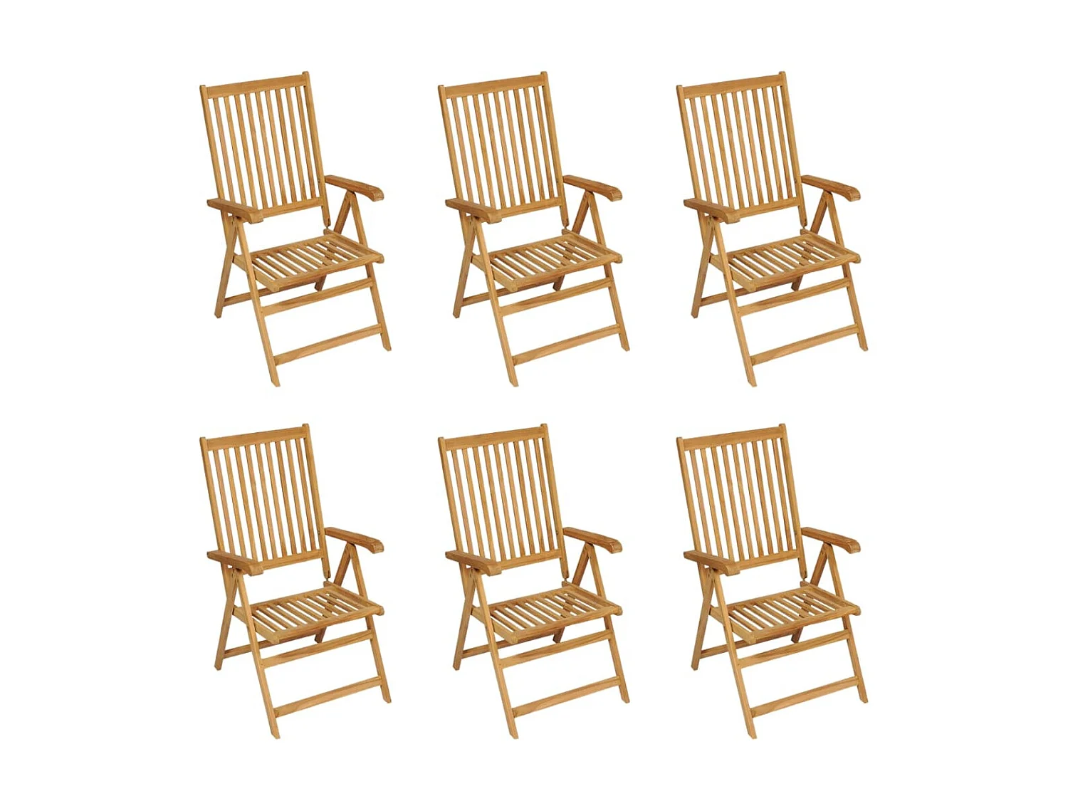 Salon de jardin 7 pcs Bois de teck massif 8
