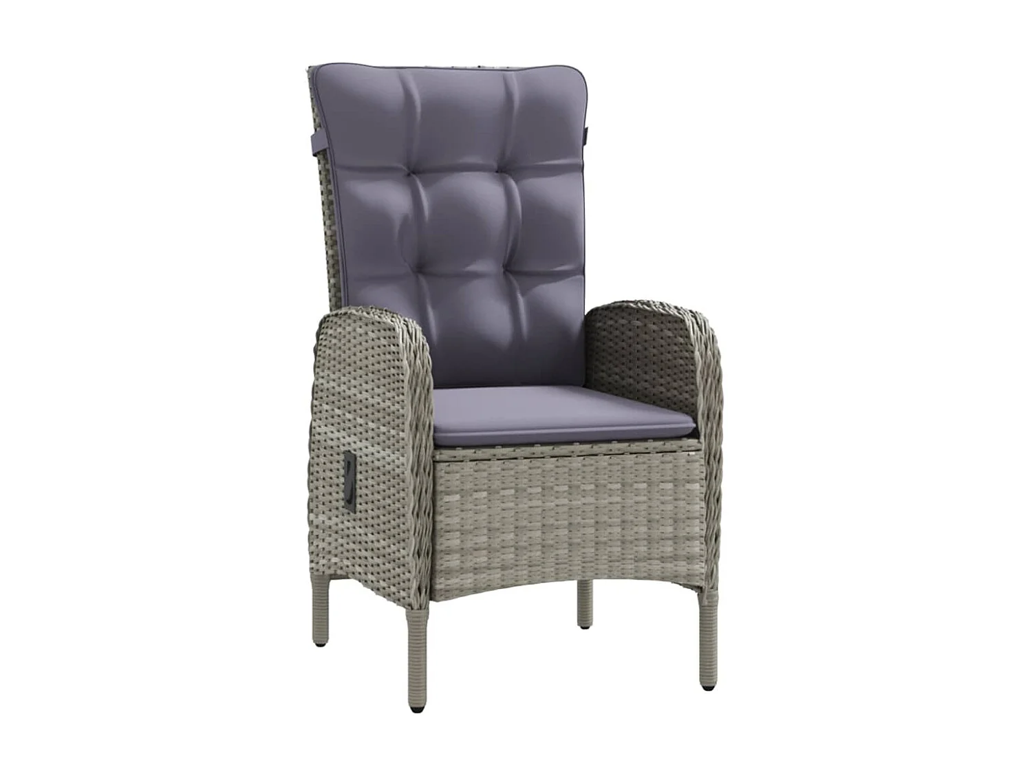 Ensemble à dîner de jardin avec coussins 7 pcs Gris et noir