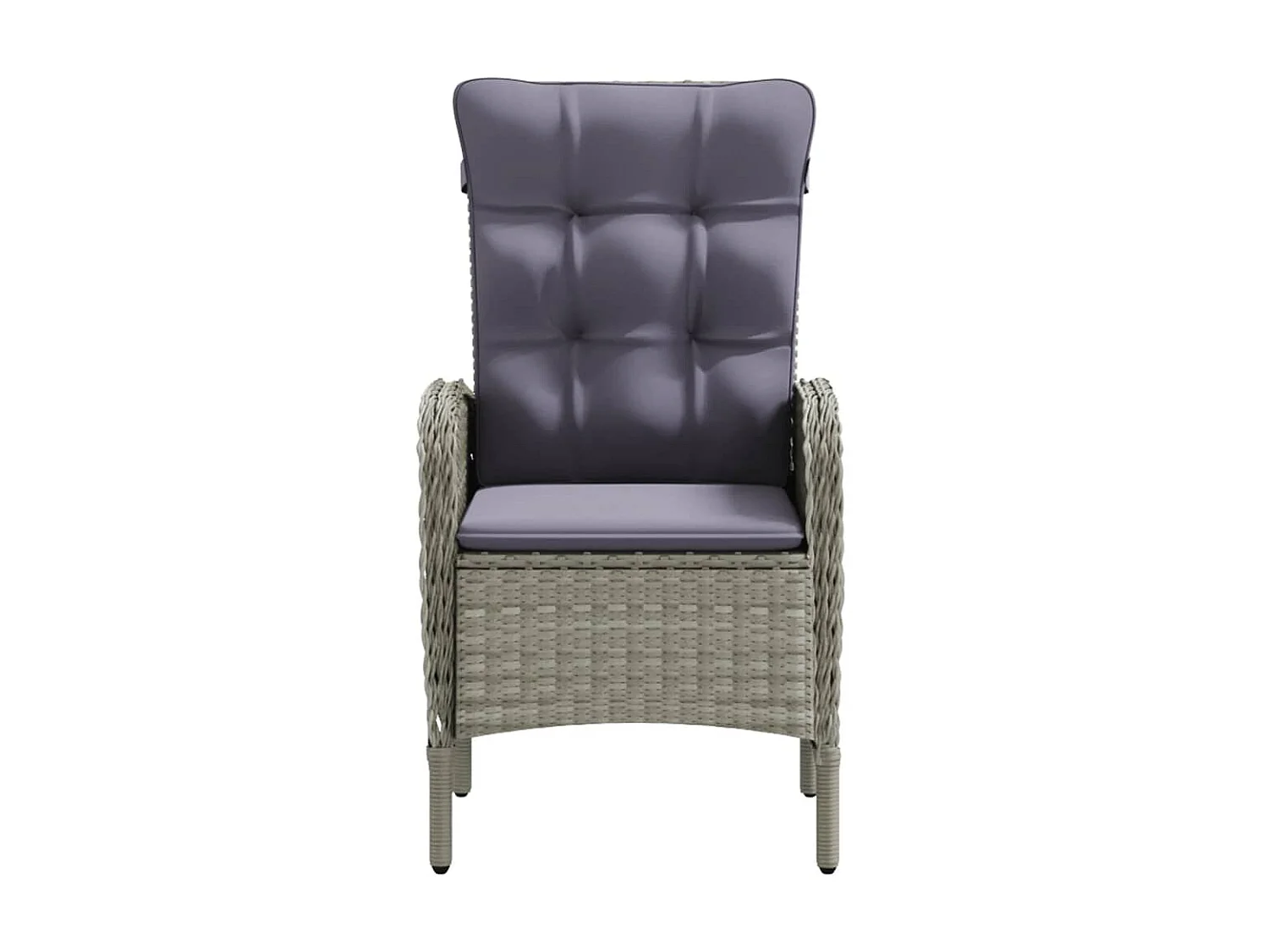 Ensemble à dîner de jardin avec coussins 7 pcs Gris et noir