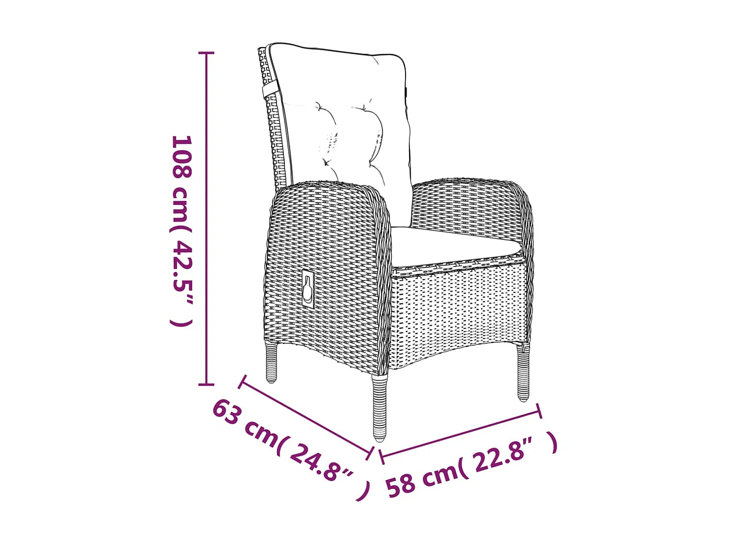 Ensemble à dîner de jardin avec coussins 7 pcs Gris et noir