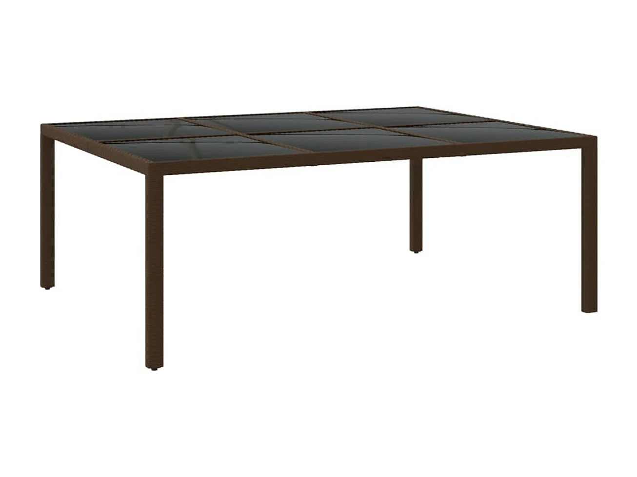 Ensemble à dîner de jardin 11 pcs Résine tressée Marron 2