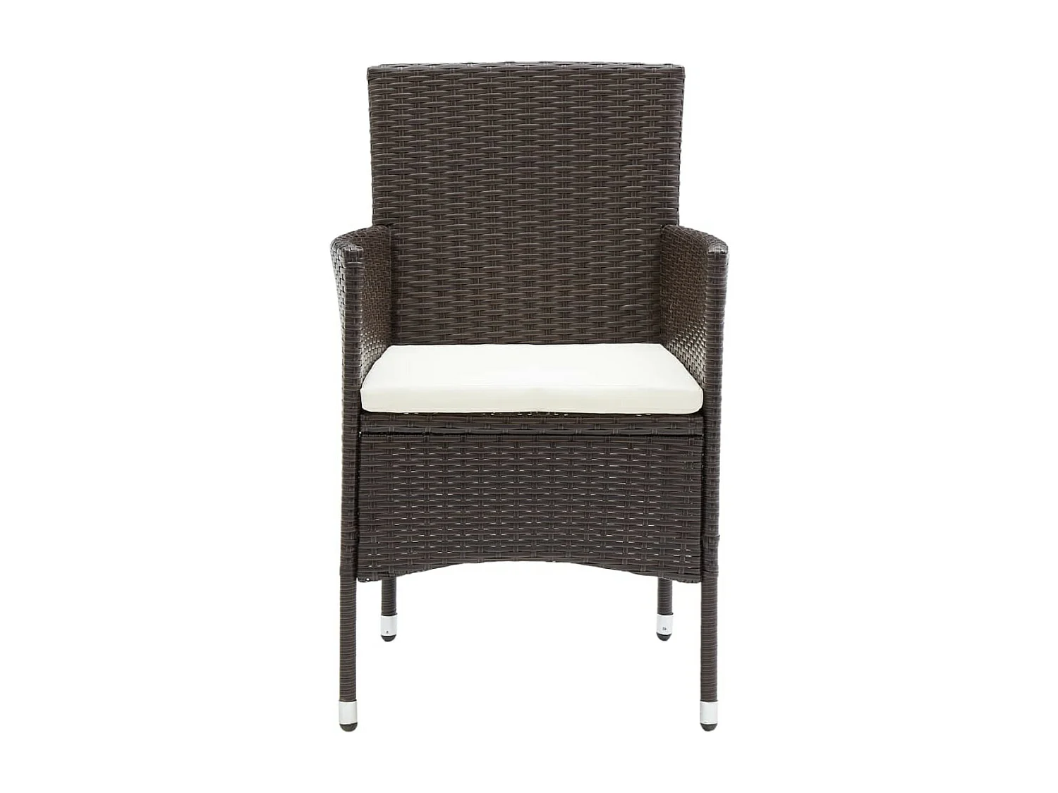 Ensemble à dîner de jardin 11 pcs Résine tressée Marron 2