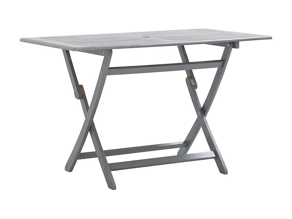 Mobilier à dîner de jardin 5 pcs Bois d'acacia massif Gris 3