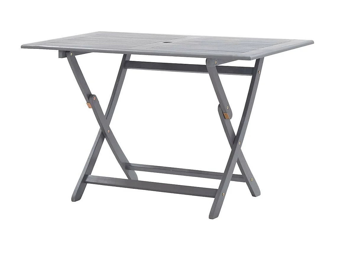 Mobilier à dîner de jardin 5 pcs Bois d'acacia massif Gris 3