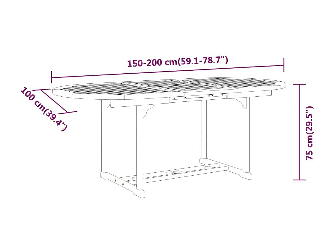 Ensemble à dîner de jardin 7 pcs Bois d'eucalyptus massif