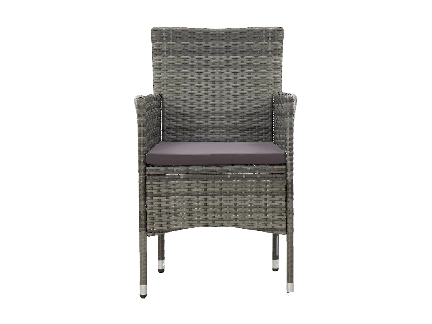 Ensemble à dîner de jardin 3 pcs Gris Résine tressée et acacia 3