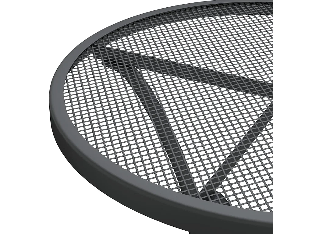 Mobilier à dîner de jardin 3 pcs Maille Métal Anthracite 3