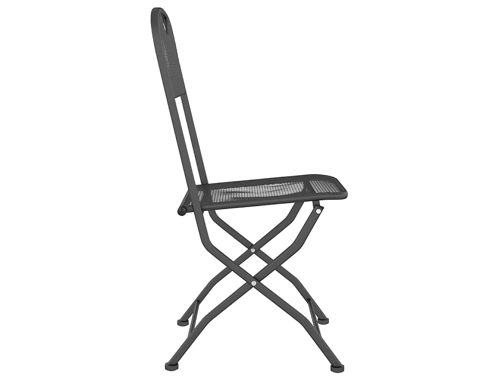 Mobilier à dîner de jardin 3 pcs Maille Métal Anthracite 3