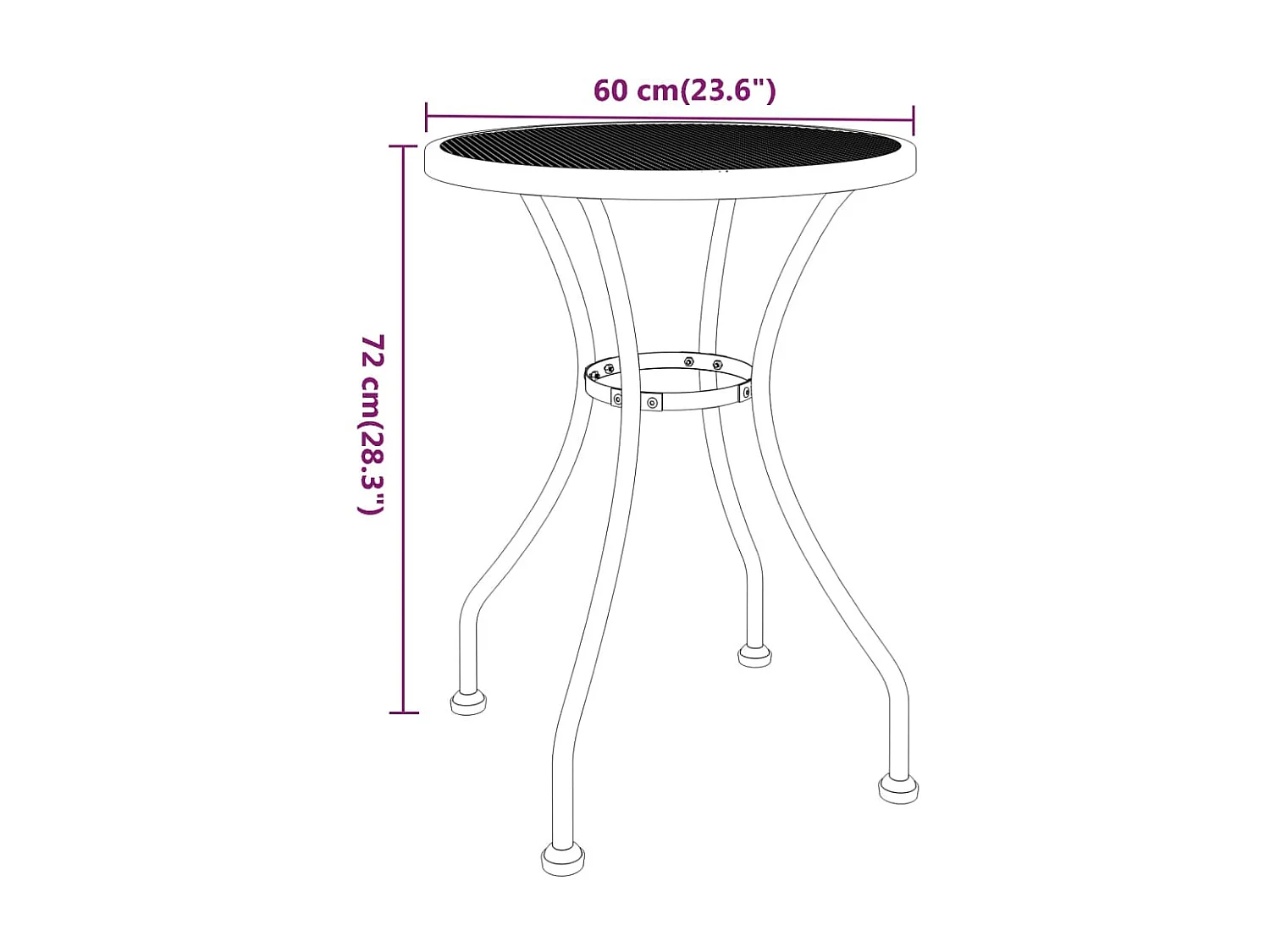 Mobilier à dîner de jardin 3 pcs Maille Métal Anthracite 3