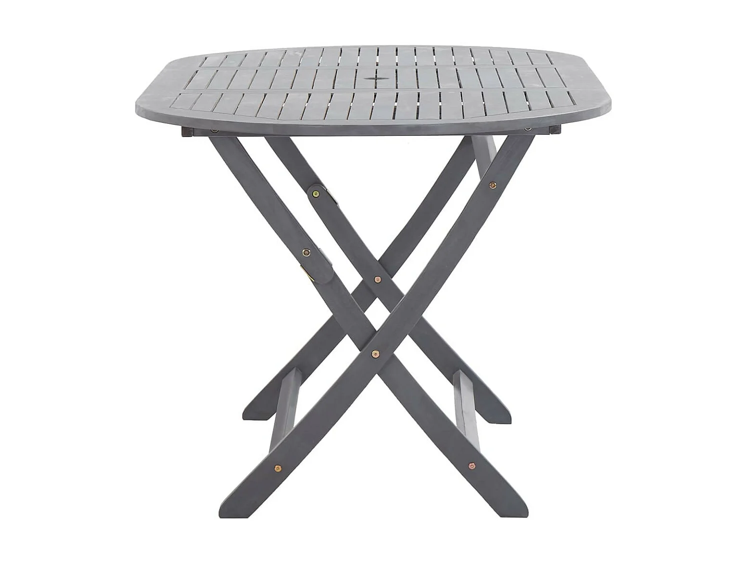 Mobilier à dîner de jardin 9 pcs Bois d'acacia massif Gris 2