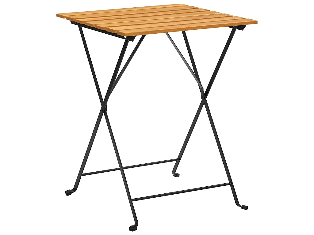 Mobilier de bistro pliable 3 pcs Bois d'acacia solide