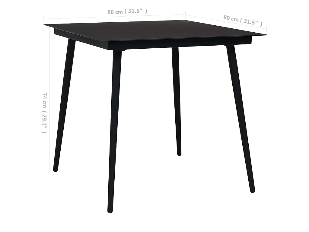 Mobilier à dîner d'extérieur 3 pcs Corde en coton et acier Noir