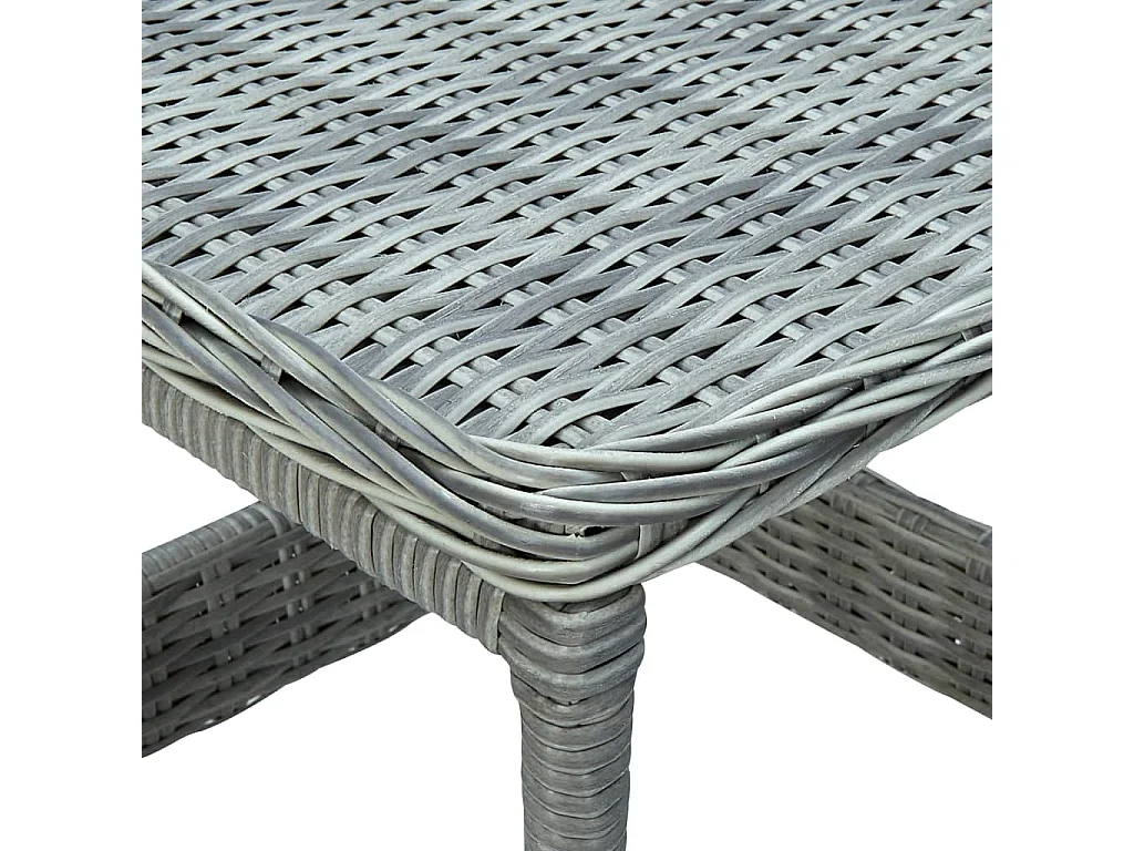 Tuintafel 45x45x46,5 cm poly rattan lichtgrijs