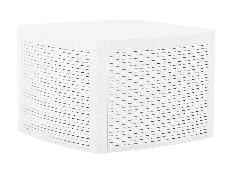Table d'appoint de jardin plastique blanc Tici