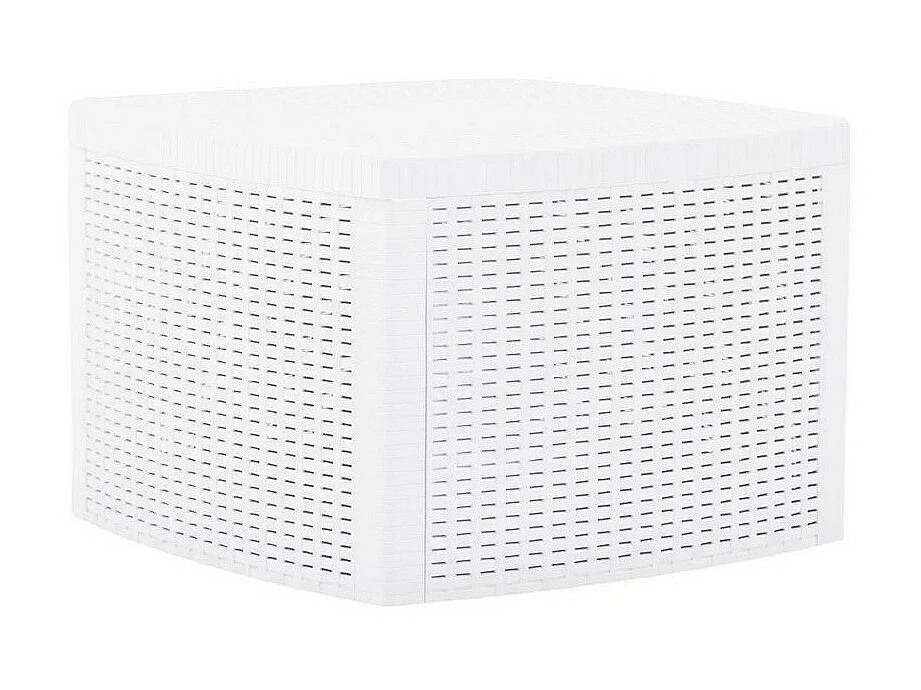 Table d'appoint de jardin plastique blanc Tici