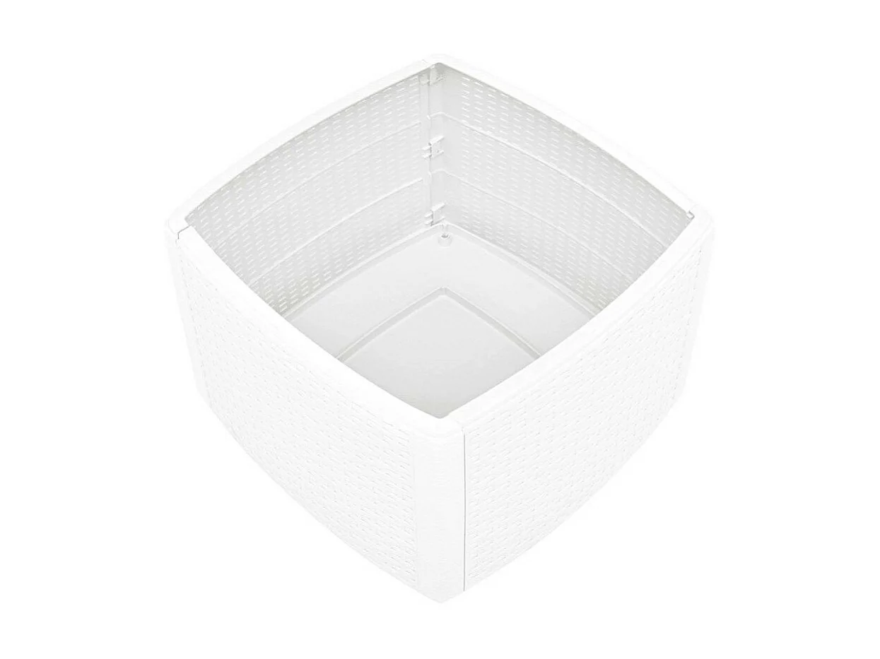 Table d'appoint de jardin plastique blanc Tici