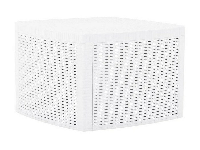 Table d'appoiint de jardin plastique blanc Tici