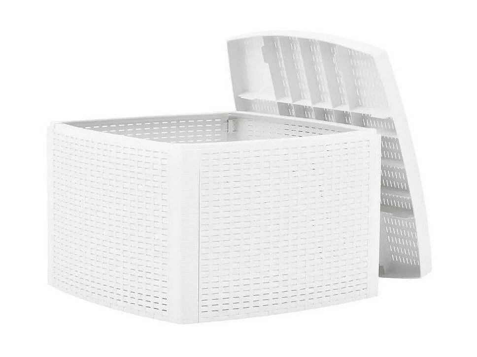 Table d'appoint de jardin plastique blanc Tici