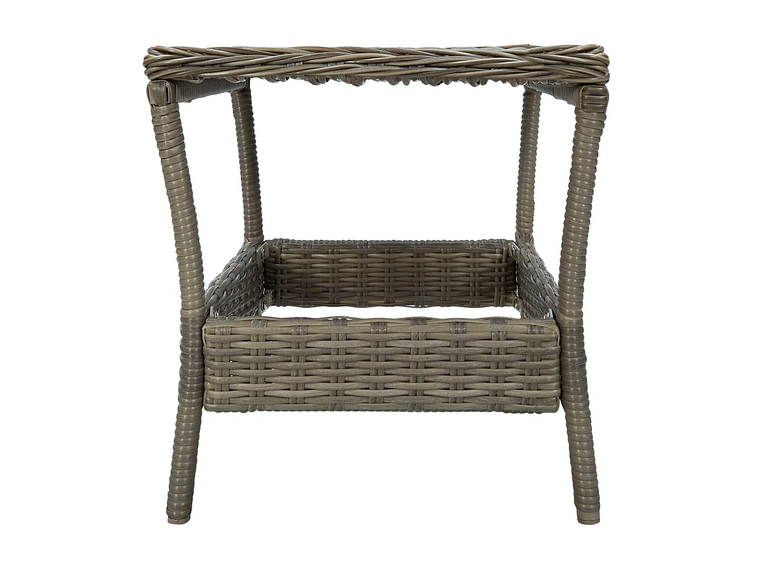 Table de jardin Marron 45x45x46,5 Résine tressée