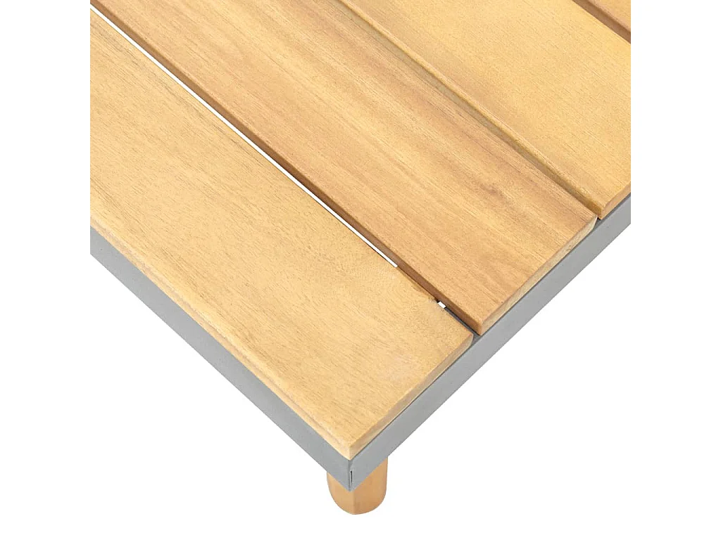 Table basse de jardin 60x60x31,5 Bois solide d'acacia