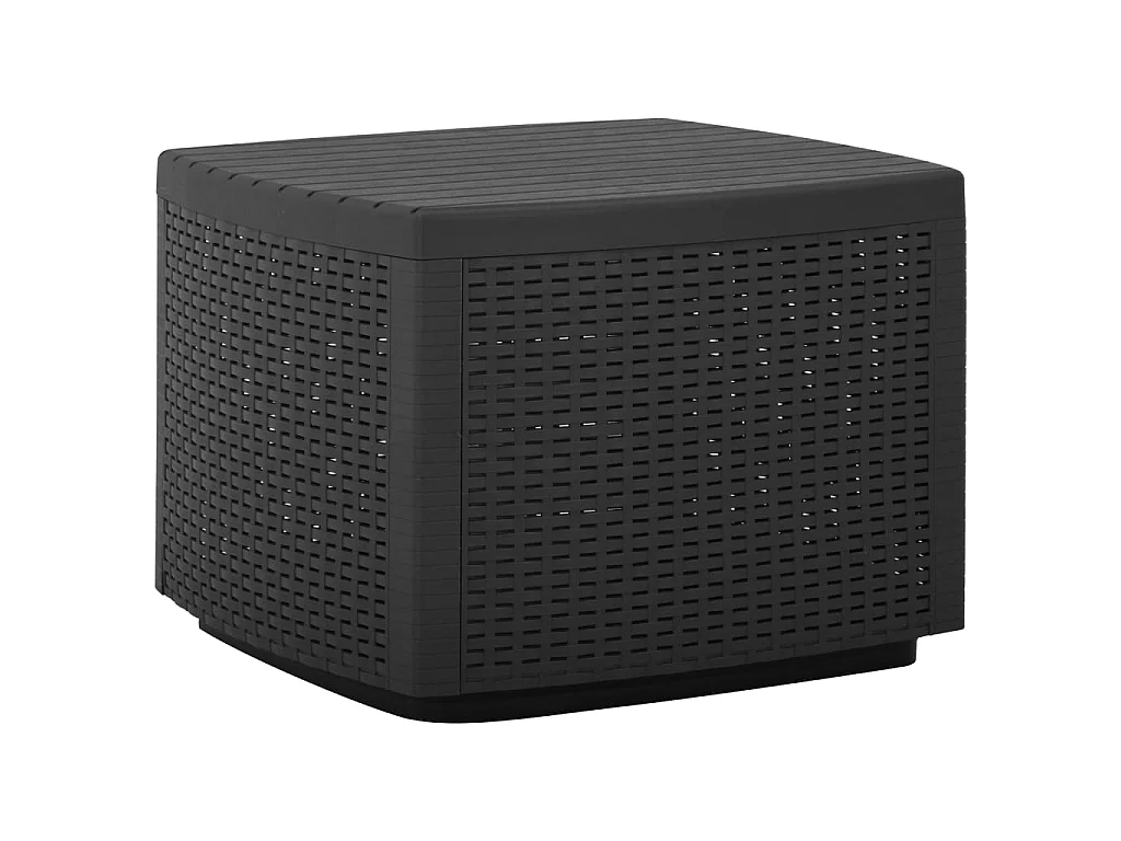 Tuintafel 53x53x40 cm kunststof grijs