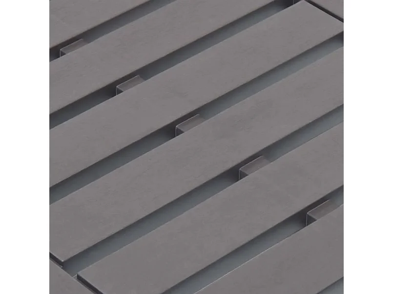 Table basse de jardin plastique marron Leeco